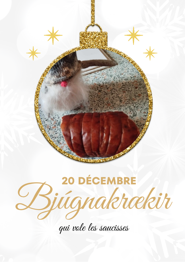 Le 20 décembre, Bjúgnakrækir vole les saucisses. Photo Nord Espaces