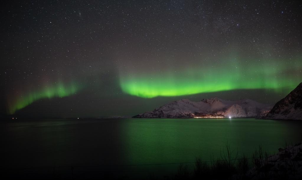 Danse avec les aurores boréales en Norvège, février 2020