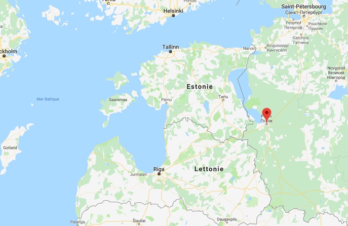 Carte localisation Pskov