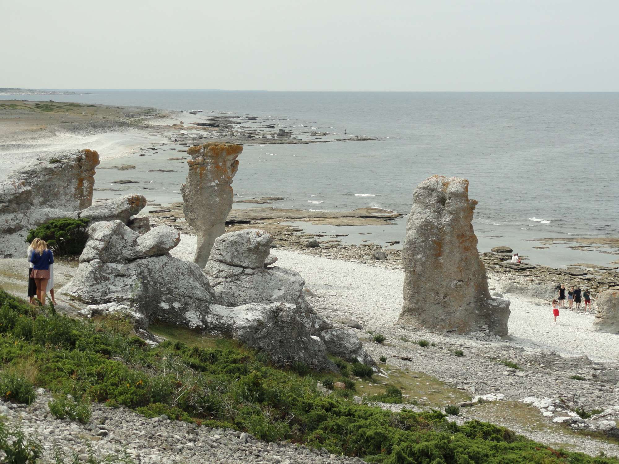 Raukar de l'île de Gotland. Photo Nord Espaces