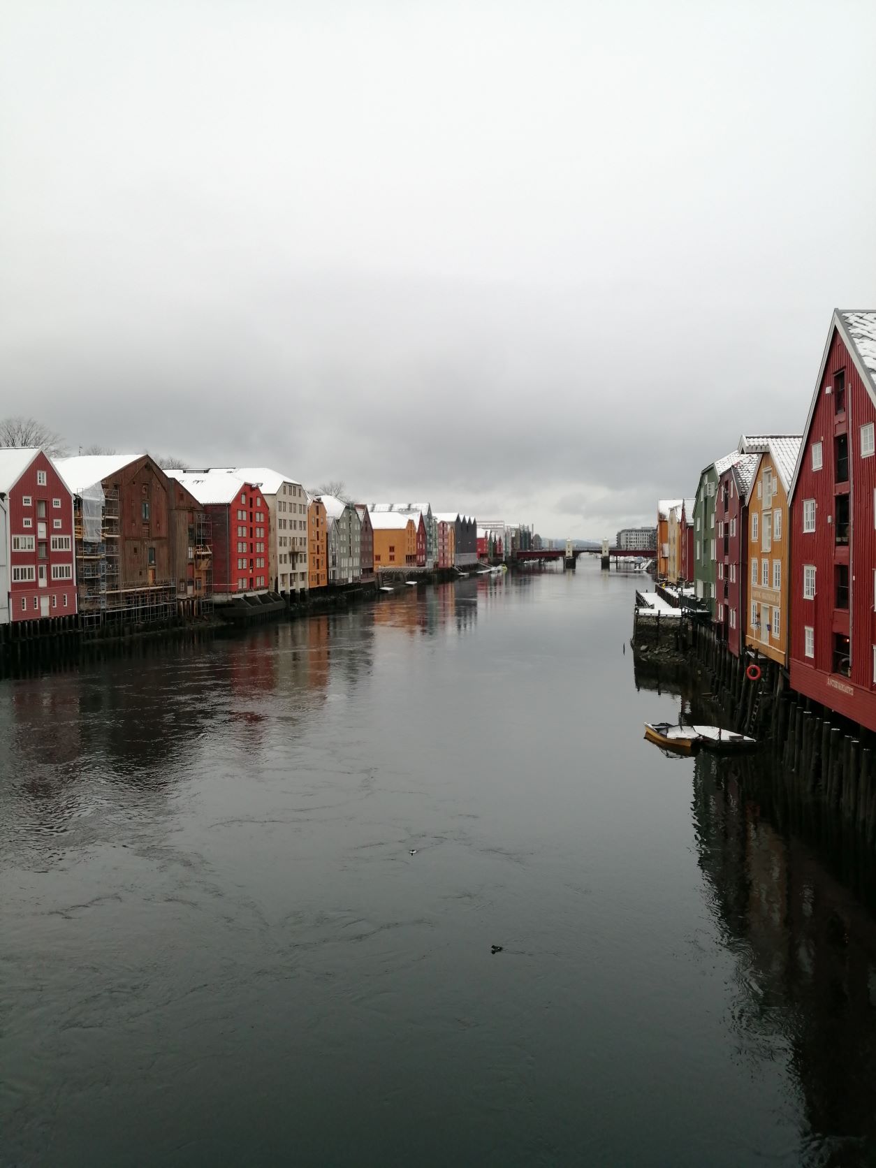 Les canaux de Trondheim en Norvège