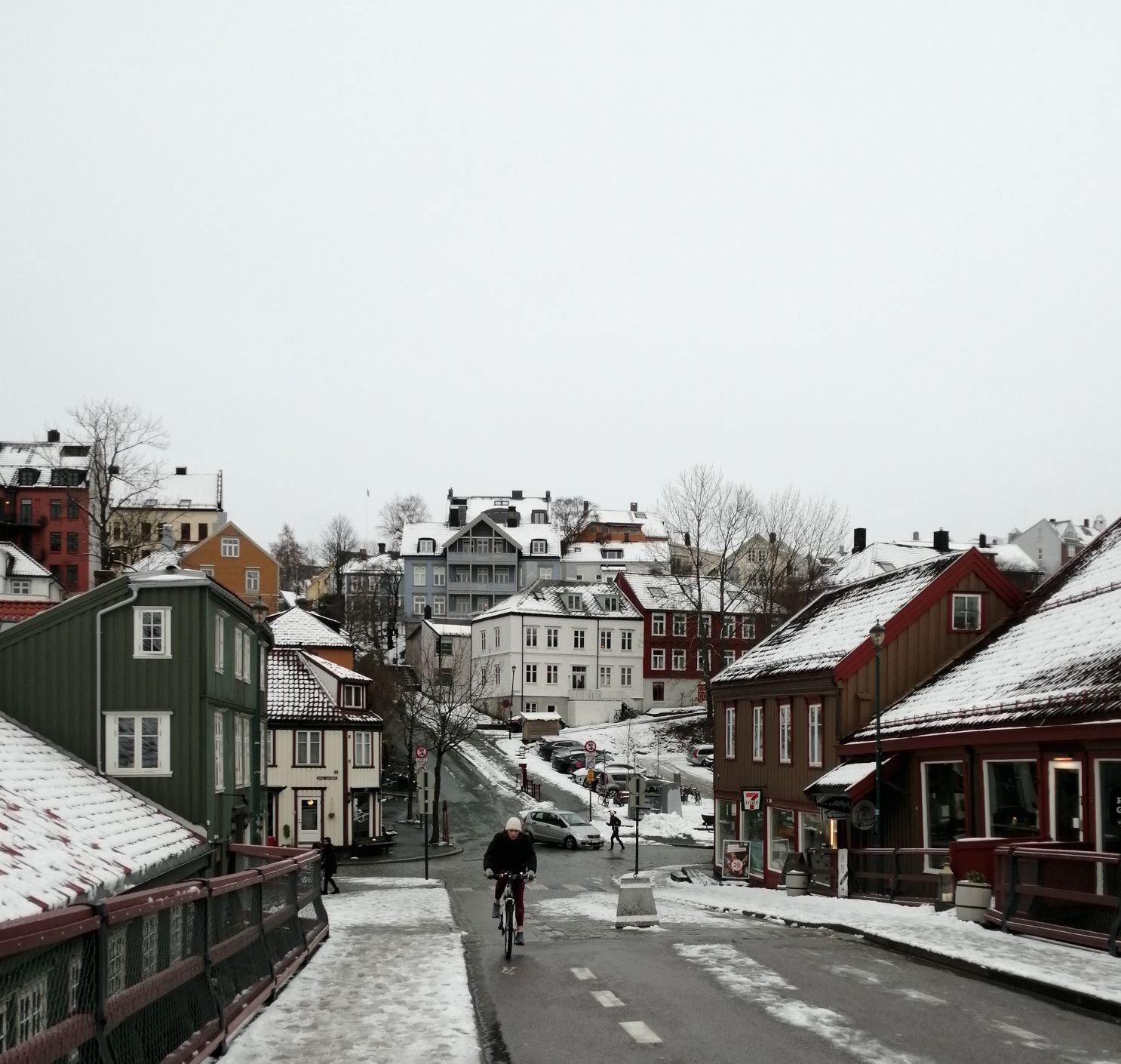 Quartier Bakklandet Trondheim Norvège