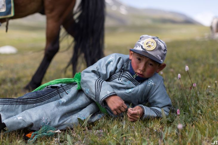 Mungunshagai, 9 ans, enfant Touva, Altaï, Mongolie