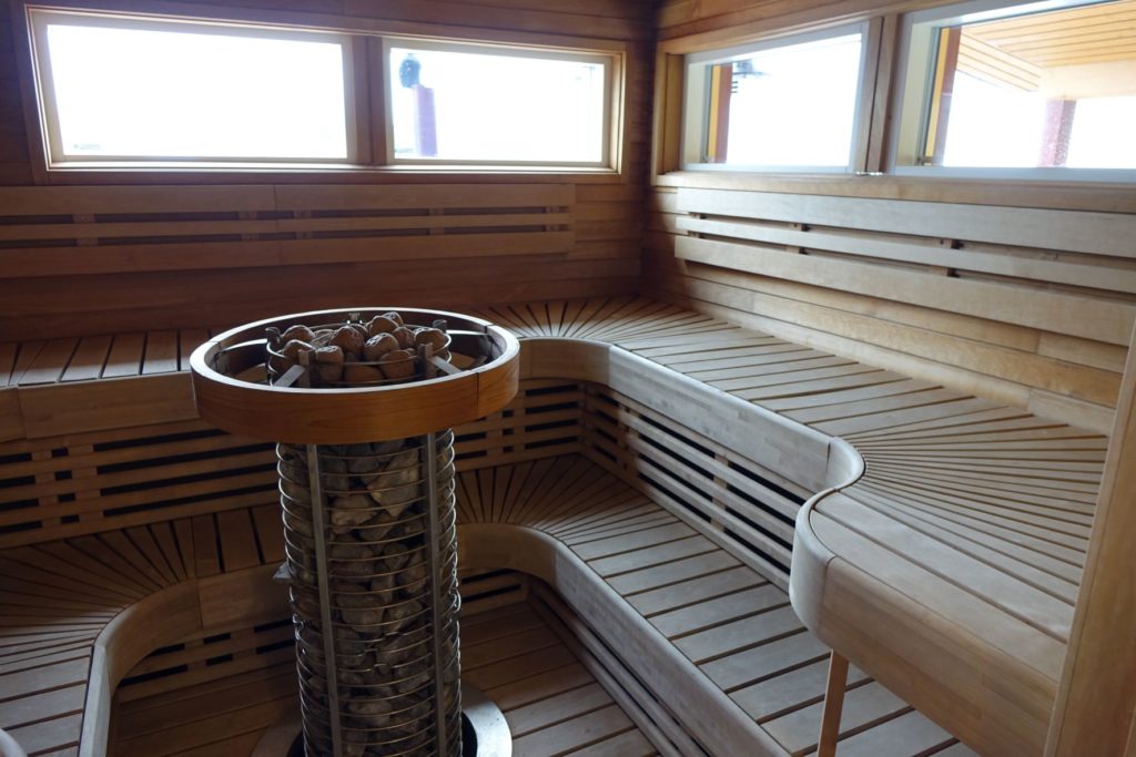 Intérieur d'un sauna finlandais. Photo Nord Espaces