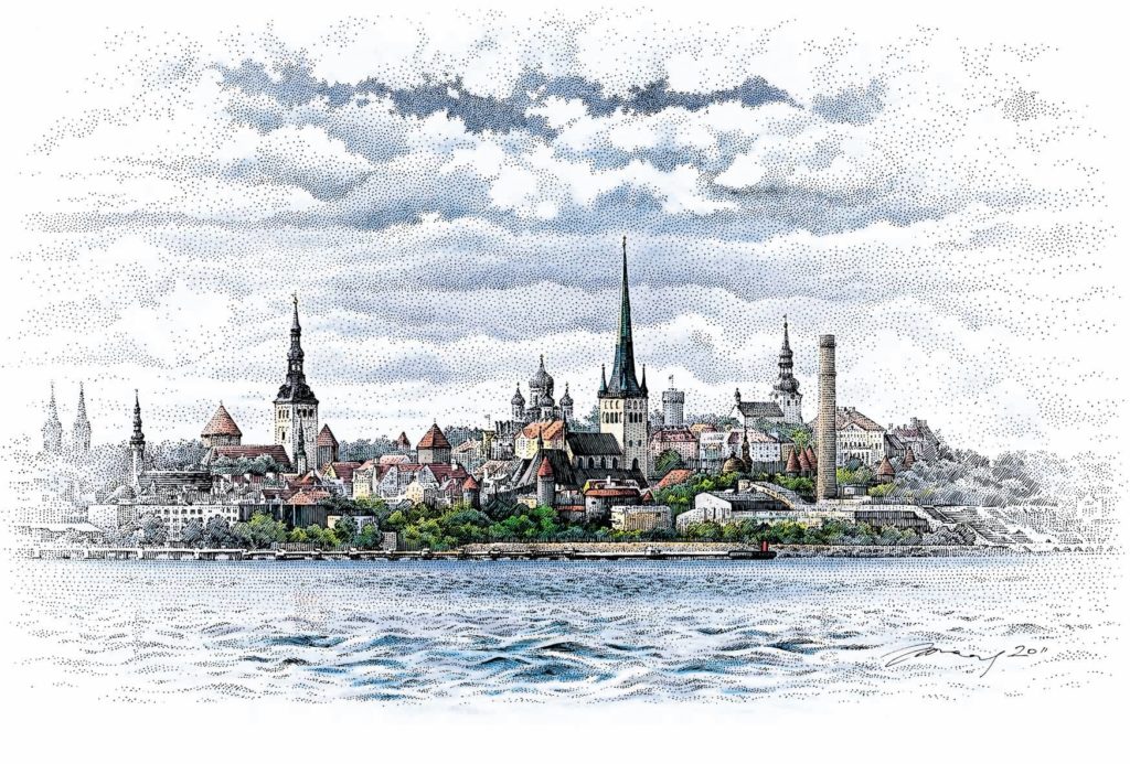 La vieille ville de Tallinn par Saar Graafika